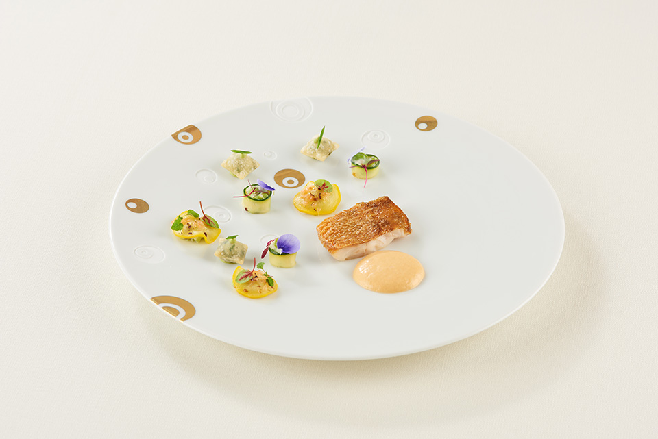 メバルのポワレ 春野菜のマリシェーリ